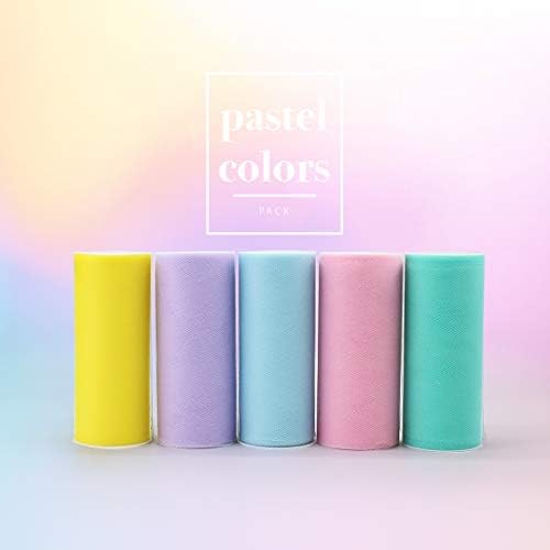 Ohah Tulle Spool Assortment, 6 inch by 25 Yard (Pack of 5) (Magical Unicorn)