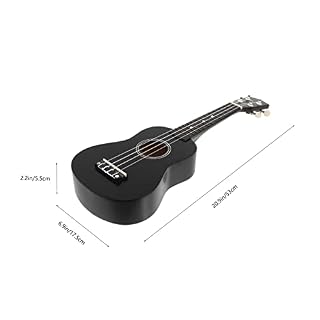 ukulélé Voyage 1 Set Durable 21 Pouces Basswood Ukulele Aide Pédagogique avec Accessoires Noir - Les Beatles, Paul McCartney, John Lennon, RIngo Starr, George Harrison ukulélé Voyage 1 Set Durable 21 Pouces Basswood Ukulele Aide Pédagogique avec Accessoires Noir – Image 3