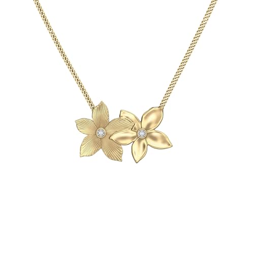 Image of Fossil Women's Gold-Tone Stainless Steel Pendant Chain Necklace for Women