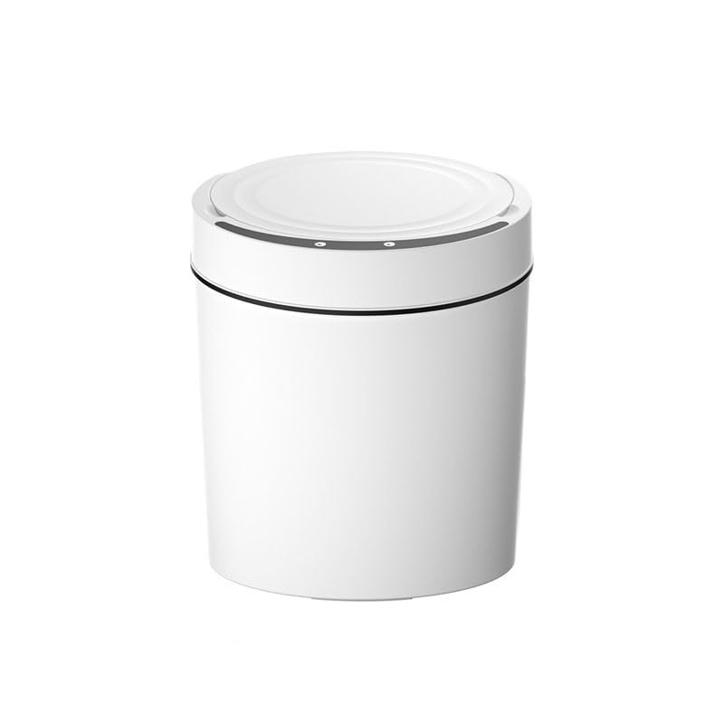 ABS Circular Trash Can with Sensor Flip Cover for Household Use in Living Room Kitchen Bedroom Rash Cans