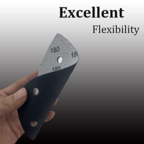 Autkerige Mouse Detail Sander Sandpaper, Triangle Sanding Pads (180/240/320/400 Grit), 40Pcs Silicon Carbide Palm Sander Pads With Hook And Loop For Wood, Stone, Furniture, Metal Polishing #TOP1