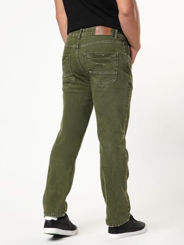 Image of Urbano Fashion Men's Regular Fit Heavy Washed Denim Jeans Stretchable