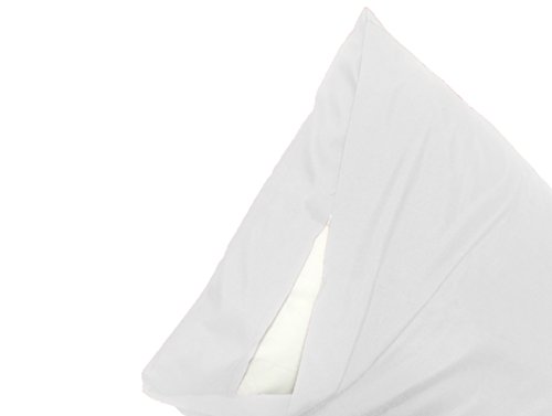 DreamHome Set of 2 Wrinkle Resistant Ultra Soft Pillowcases with Envelope Closure (Standard, White)