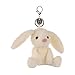 Apricot Lamb Cream Velvet Bunny Cute Keychain, Soft Stuffed Plush Keychain Toys for Kids’ Backpack, Purse