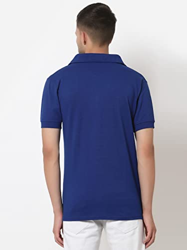 Image of UZARUS Men's Solid Cotton Regular Fit Polo T-Shirt
