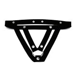 Adjustable Men's Chastity Belt Anti-Fall Auxiliary Chastity Cage Condom Chastity Lock. (2-Black)