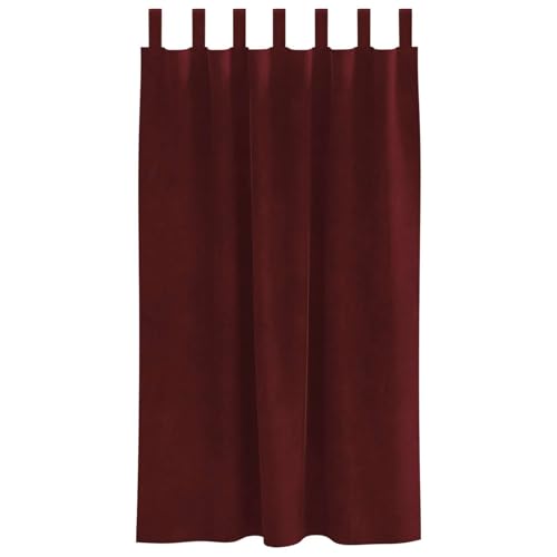Rideaux occultants anti chaleur bordeaux en velours isolant 2pc
