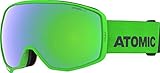 Atomic, All Mountain-Skibrille, Unisex, Für wolkiges bis sonniges Wetter, Medium Fit, Kompatibel mit Sehbrille, Count Stereo, Grün/Grün Stereo, AN5106048