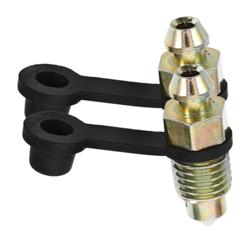GRADENEVE 2pcs Automotive Brake Bleeder Screws with Caps Hollow Drainage for Motorcycle Brake System Compatible with Motorcycles