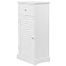 Giantex White Storage Floor Cabinet Wall Shutter Door Bathroom Organizer Cupboard Shelf