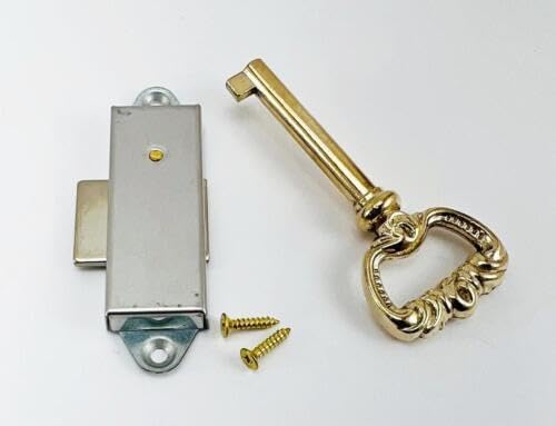 Generic Replacement for Grandfather Clock Door Lock & Fancy Key Set Narrow New Ridgeway