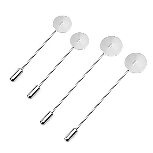 QA 10pcs FIT 10 PIN DE Broche Acier INOTE en Acier INOXE DE 15 MM DIY Accessoires de Bijoux Robe de revol Y906 (Color : 76x15mm)