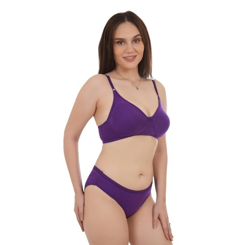 Image of Unitrust Premium Lingerie Set with Full Coverage Non-Padded Bra and Hipster Panty Set