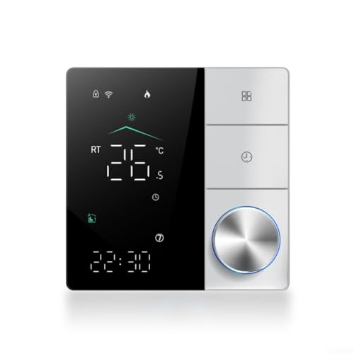 Controlador de calefacción eléctrico termostato inteligente con WLAN y control de aplicación, programable 5+2 días de programación de calefacción para ahorro de energía