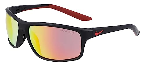 Nike ADRENALINE 22 M DV2155 NKDV2155 010 matte black red mirro Sunglasses Unisex Acetate, Standard, 15