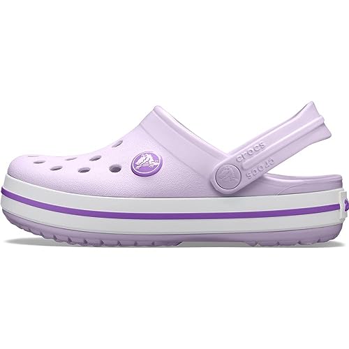 Crocs Unisex-Child Crocband Clogs (Todder Shoes), Lavender/Neon Purple, 4 Toddler by Crocs - Used condition - Image 5