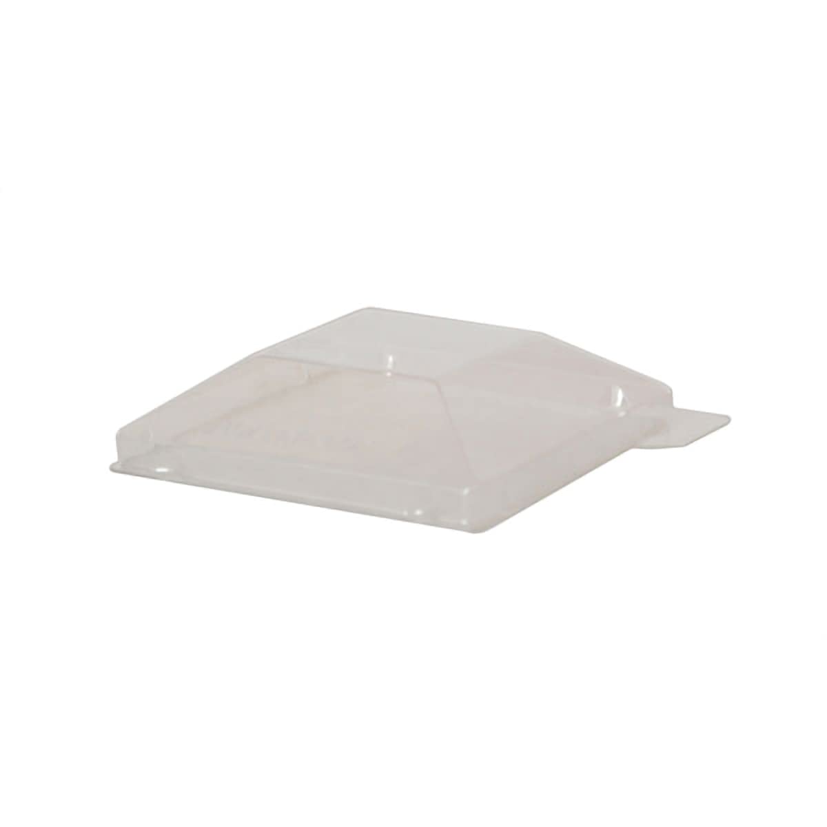 PacknWood-210KLAR6565 -square transparent disposable plate-clear appetizer plate- clear square salad plates-Transparent Green Dish - (1.5 oz, 2.5" x 2.5")-Case of 200