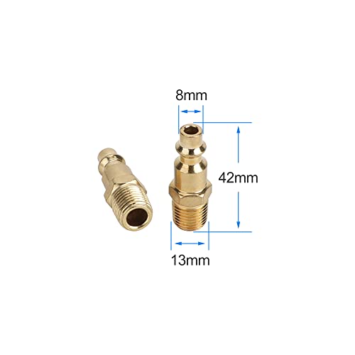 Hynade Air Hose Fittings,1/4" Npt Air Coupler And Plug Kit,7 Pieces Universal Quick Connect Air Fittings,Brass Quick Connect Set For Air Tools (7 Pcs) #TOP5