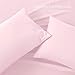 BASIC CHOICE Queen Size Sheet Set Light Pink Cooling Sheets Hotel Bed Sheets for Women Men Kids & Teens, Deep Pockets 4 Piece Set, Soft Wrinkle Free Baby Pink Bed Sheets - Queen Sheets
