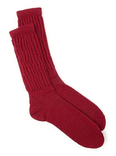 WARRIOR ALPACA SOCKS - Women's Scrunchy Slouch 100% Alpaca Wool Socks (Medium, Pepperberry) 5