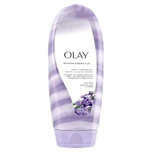 Olay Body Wash for Women, Moisture Ribbons Plus, Deep Conditioning & Moisturizing Formula, Long Lasting Smooth Soft Skin, For All Skin Types, Shea Butter & Lavender Oil Scent, 18 fl oz