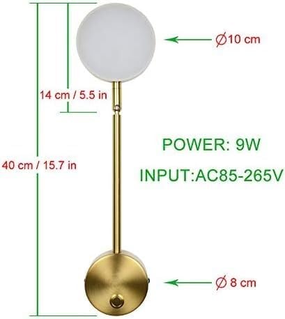 Aluminum Wall Lights LED Wall Lamps Modern Gold Wall Sconce Compatible with Living Room