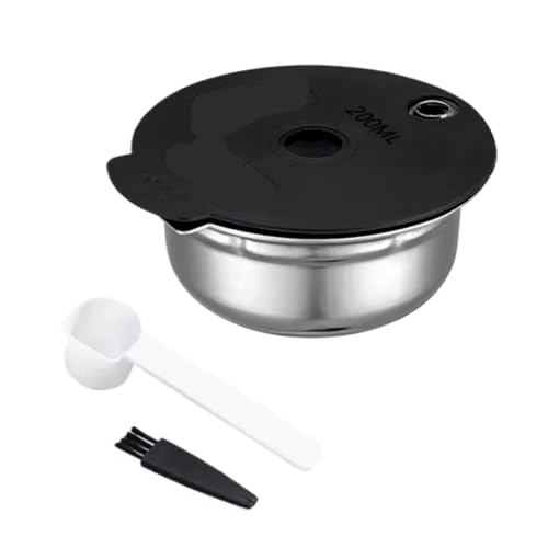 �ė��p�\�ȃ|�b�h�ATassimo �ƌ݊���������A60/180/200/220ml �V���R���L���b�v�W�X�e�����X�X�`�[���l�ߑւ��R�[�q�[�J�v�Z���t���ABosch �ƌ݊���������܂��B(Steel 200ml,With tamper)