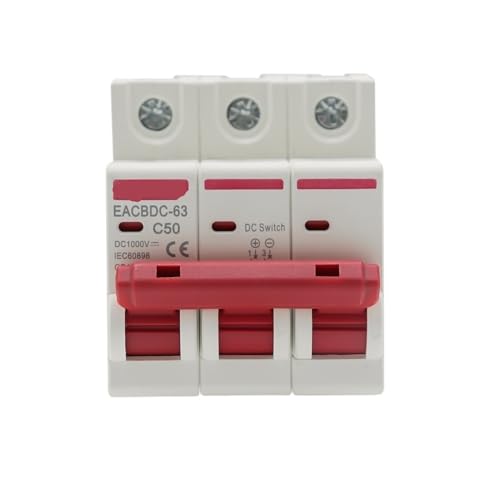 Interruptor de protección de sobrecarga DC 1000V 3P 50A mini disyuntor solar fotovoltaico 6