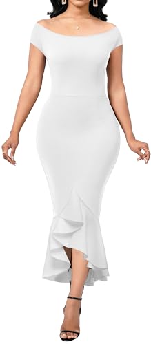 Image of SxClub Elegant Dress for Women Sexy 3 /4 Sleeve Business Knee Length Dresses Fishtail Zipper Belt