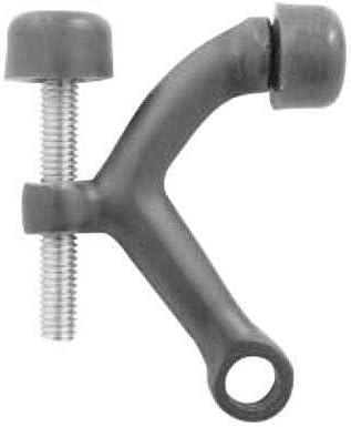 Emtek 2241 2-3/8" Height Solid Brass Hinge Pivot Stop, Flat Black
