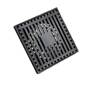 Lkfjnhepf Dl02b Floor Drain Square 10 * 10 Floor Drain Black Brass Shower Strainer Cover Balcony Bathroom Accessories Grate Waste(Dl02b)