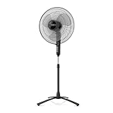 Taurus Bergen 16CR   Ventilateur sur pied 45W, pied rotatif, hauteur ajustable, système d'oscillation, inclinaison réglable, minuterie et 3 vitesses, 3 lames / 40 cm de diamètre, silencieux