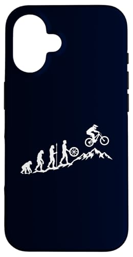 Evolution to Mountain Biker Funny MTB ���C�_�[�O���t�B�b�N �X�}�z�P�[�X iPhone 16 �p