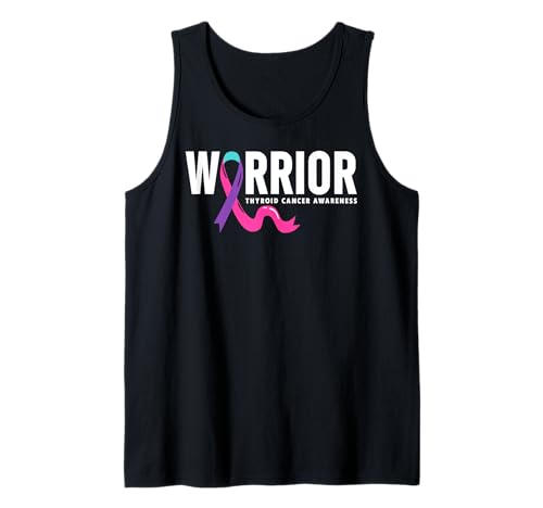 Camisa de concienciación sobre el cáncer de tiroides - Guerrero del cáncer de tiroides Camiseta sin Mangas