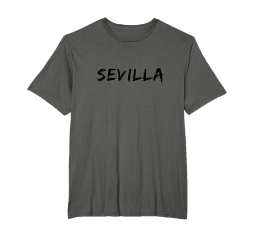 Sevilla Black Vintage Font Hombres Y Mujeres Camiseta