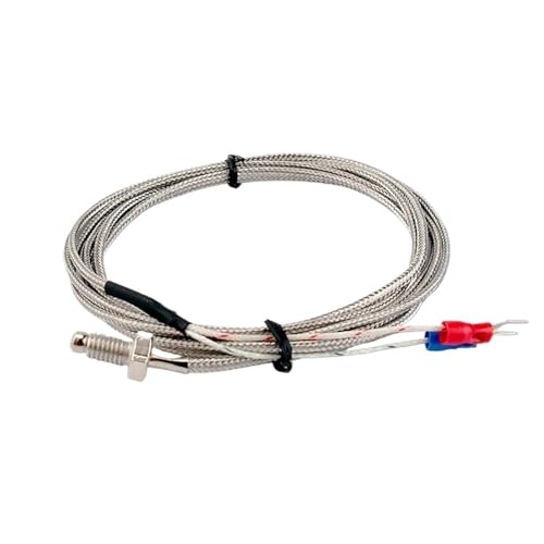 M6 Screw K/E Type Thermocouple Probe Sensor 1M 2M 3 Meters 4M 5M Wire Cable for Industrial Temperature Controller 400℃