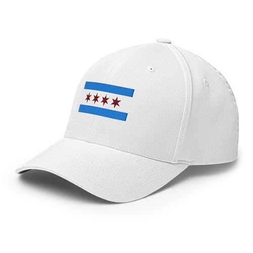 Chicago Flag Hat Fitted Premium Illinois Cap 6277