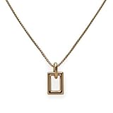 [ジュエル ボックス] JewelVOX ネックレス レディース サージカルステンレス 金属アレルギー対応 大ぶり スクエア 大人 (ゴールド)