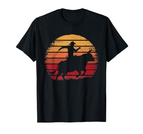 American Flag Rodeo Tshirt Roder Rider Bull Cowboy USA Flag T-Shirt