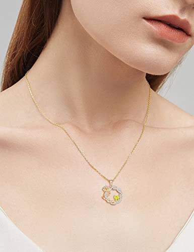 Silverkity 925 Sterling Silver Promise Forever Love Rose Flower Heart Birthstones Necklaces For Women With Cubic Zirconia Anniversary Birthday Classic Pendants Gifts Girls Wife Mom Lady Her Daily Wear Necklaces #TOP3