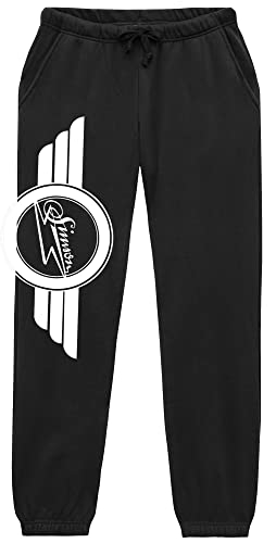 UGLYSHIRT Simson Herren Jogginghose | Logo Moped Hose DDR Ostdeutschland | Schwarz  L