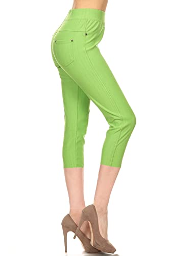 Image of Leggings Depot Women's Cotton Blend Stretch Pull-on Jeggings Casual Pants with Pockets (Available in Plus Size)