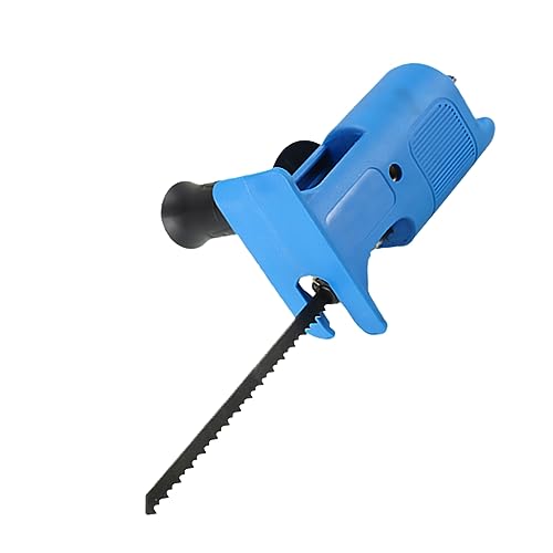 SEWACC Elektrische Bohrmaschine Umgerüstet Säbelsäge Holzschneidesäge Hochfester Stahl Blau Für Pvc Holz Metall Schneiden Kunststoff Elektrisches Schneidewerkzeug