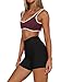 LASLULU Womens Color Block Sexy Sports Bra Workout Tank Tops Summer Fashion 2025 Gym Yoga Pilates Pickleball Tops with Built in Bra(Burgundy Large)