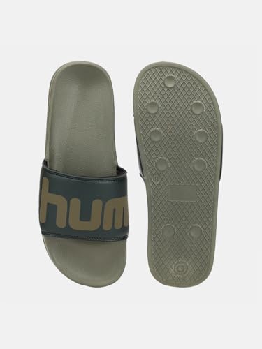 Image of hummel CHUNK MEN SLIDERS Comfortable Cushioned Sole Arch Support Durable Lightweight Flexible Trendy Style Flip flops and Slippers Slides for Men Daily use Chappal