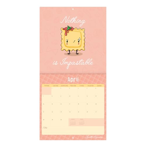 Santoro Calendário de parede 2025 – massa kawaii, engraçado e fofo – o calendário mensal perfeito pa