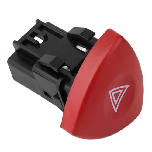 FanPaYY 8200442724 Bouton Warning Trafic 2 Interrupteur de feu de détresse 4 broches Rouge pour Espace MK4 Laguna MK2/MK4 Trafic Vauxhall Trafic Vauxhall Vivaro 93856337