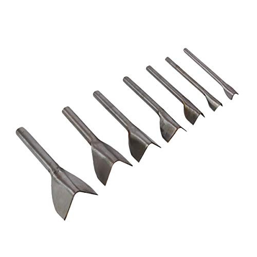 Baitaihem 7 Pcs V Shape Leather Craft Half-Round Cutter Punch Strap Belt Wallet Bag with 7 Size (10mm,15mm,20mm,25mm,30mm,35mm,40mm)