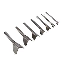 Baitaihem 7 Pcs V Shape Leather Craft Half-Round Cutter Punch Strap Belt Wallet Bag with 7 Size 10mm,15mm,20mm,25mm,30mm,35mm,40mm