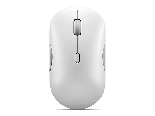 Lenovo 700 Multi-Device Wireless Silent Mouse, Bluetooth 5.3 or USB-A 2.4Ghz, Upto 5million Button clicks, 4000 DPI, Soft Touch Grip, Programmable Buttons, Dynamic Scroll Wheel, Seashell